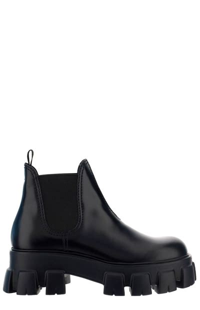 prada boots chelsea|chunky Prada monolith boots.